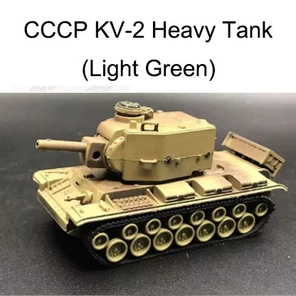 1pcs 1:72 4D Plastic Assemble Tank Kits World War II Model Puzzle Assembling Military Sand Table Toys For Children