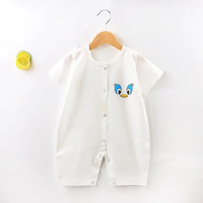 2021 Summer Tide Newborn Costume Baby Boys And Girls Onesie Pure Cotton Short Sleeve Small Girl Cute Jumpsuit Baby Romper