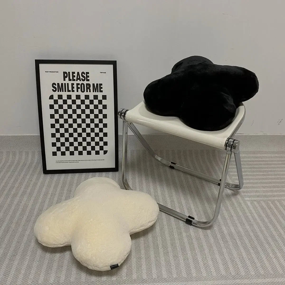 Back Cushion Flower Simple Style Cute Solid Color Bedroom Household Plush Throw Pillow Office Sofa Bowknot Multipurpose Pratical