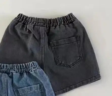 Summer New Baby Denim Shorts Solid Boys Girls Short Jeans Toddler Pocket Pants Infant Shorts Solid Children Clothes