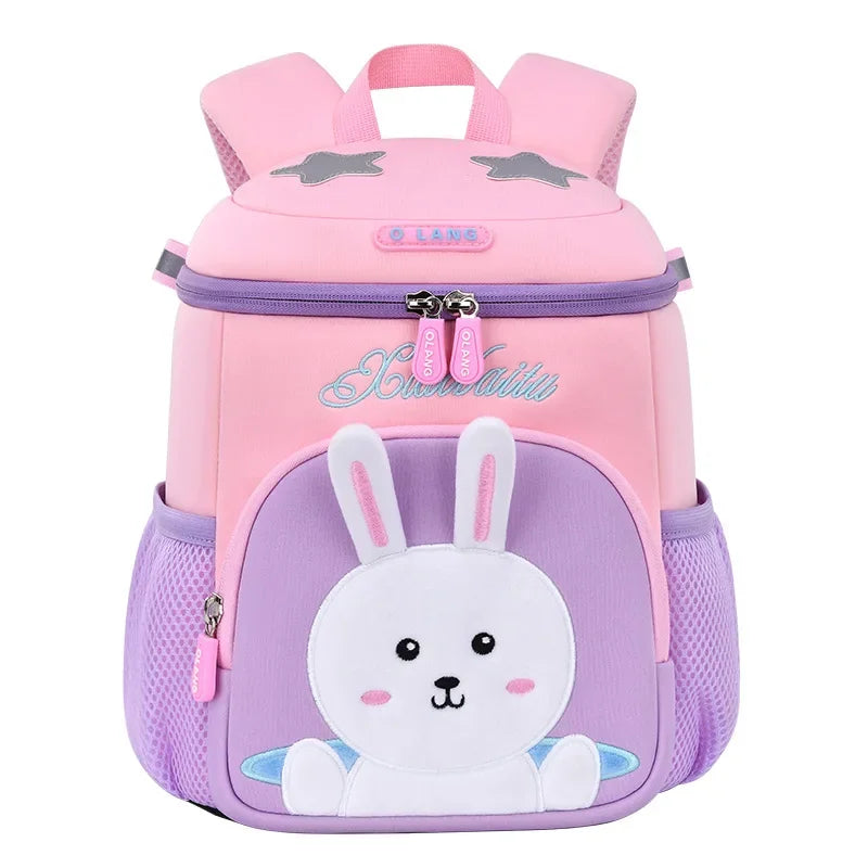 Children's Backpacks Cute Rabbit Girls Elementary School Backpack Cartoon Fashion Versatile Kids Pink Kindergarten Shoulder Bag