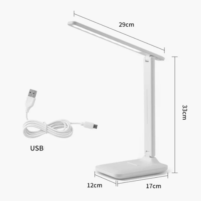 Foldable Table Lamp Led Desk Lamp 3 Type Stepless Dimmable Touch Bedside Reading Eye Protection Night Light USB Chargeable