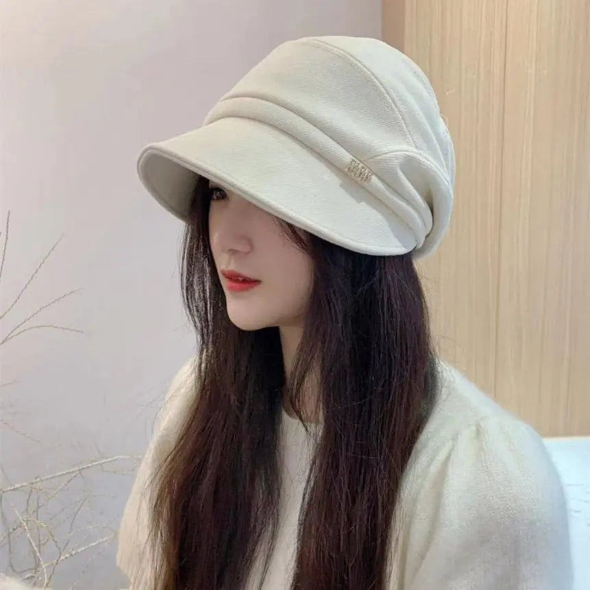 2023 New Women Newsboy Cabbie Beret Cap Plush and thick Casual Hat Winter Beret Women Painter Caps Autumn Leisure hat