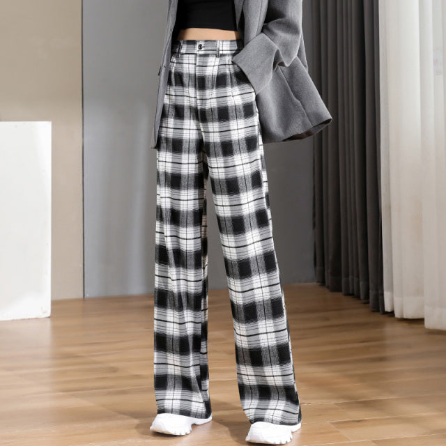 Women Chic Office Wear Straight Pants Vintage High  Ladies Trousers Baggy Korean 2022 Spring/Summer/Autumn Wide Leg Female