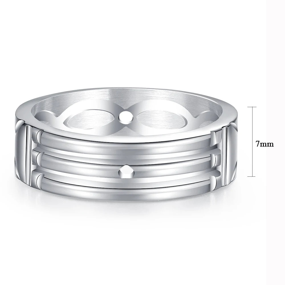 Stainless Steel Trendy Unisex Rings Atlantis Rings for Women/men Engagement/Wedding Ring Jewelry