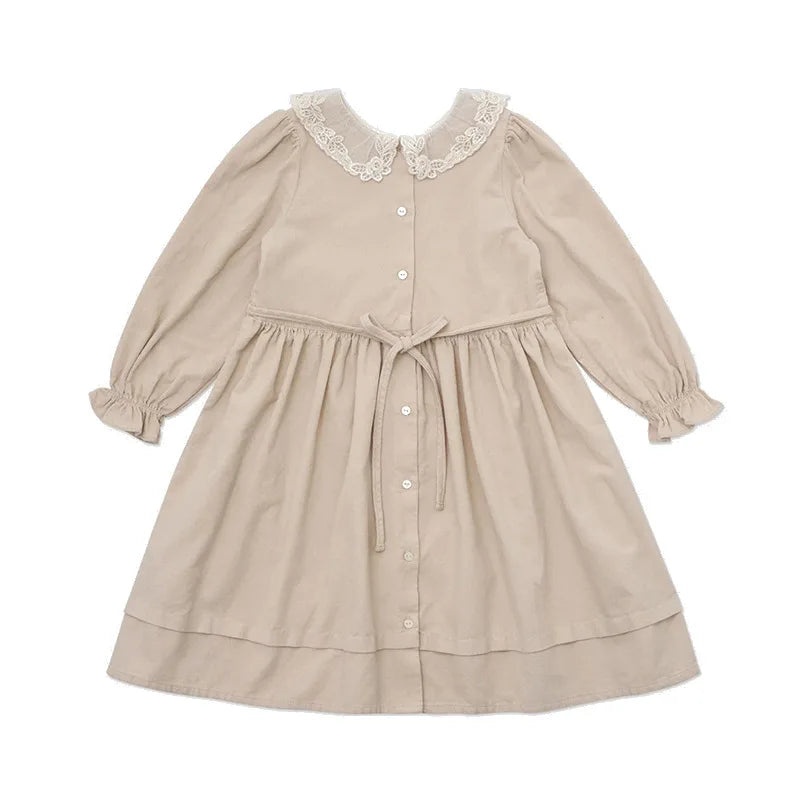 Girls Dress 2024 Autumn Printing Fashion Children Dress Cotton Thickened Warm Girls Jacket Cardigan Jumper Children's Clothing