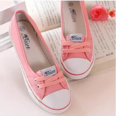 Breathable Shoes Shallow Mouth Round Toe All-Match Casual Female Sneakers Shose Women