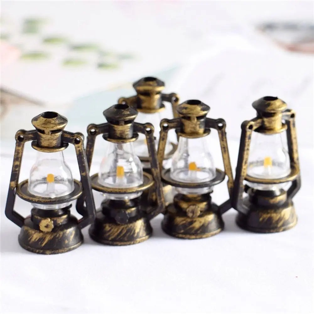 Lantern Doll House Decor Miniature Oil Lamp Ornaments Fairy Garden Accessories