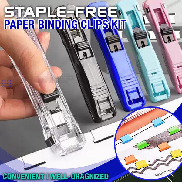 Staple-free Paper Binding Clip Kit