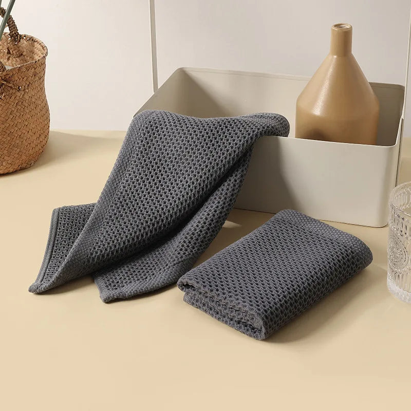 P2405 Cotton Handkerchiefs, Honeycomb Absorbent Cotton, Breathable Kitchen Cleaning, Oil Free Towels Handkerchief