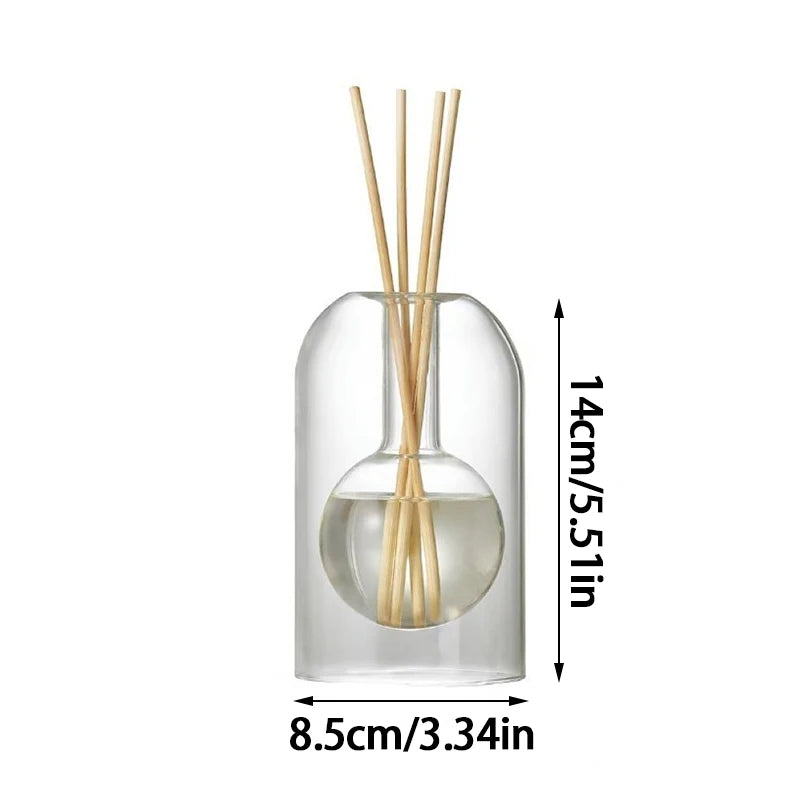 130ml Aromatherapy Diffuser Bottle Gifts Glass Container Reed Diffuser Essential Oil Bottle with Fragrance Stick