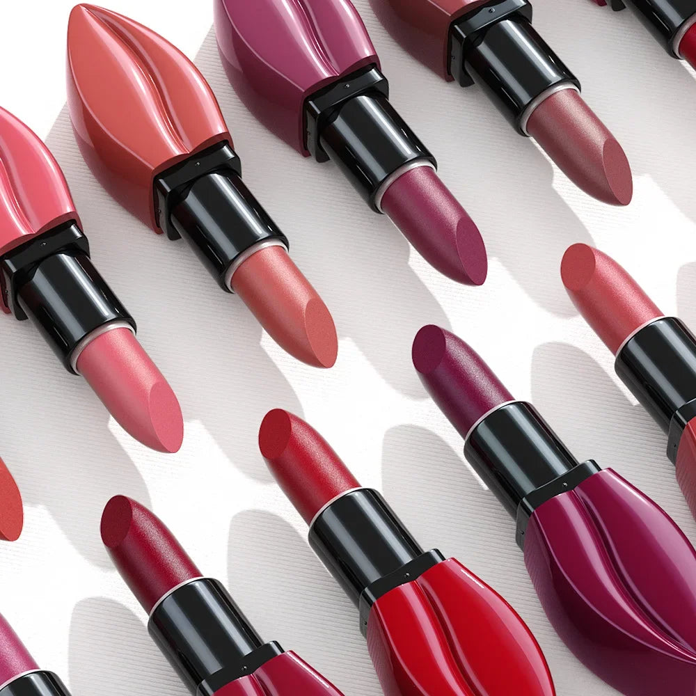 Natural Smooth Matte Waterproof Velvet Nude Lipstick Sexy Red Brown Lip Stick Pigments Makeup Lipgloss Long Lasting Profissional