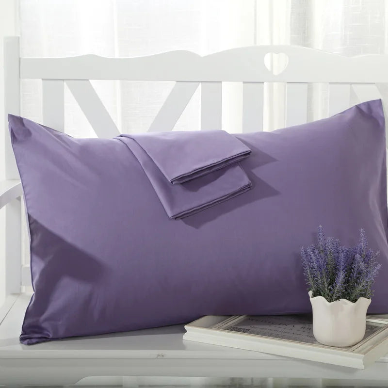 48x74cm Cotton Pillowcase Soft Comfortable Solid Color Pillow Case Queen King Sleeping Pillows Covers Pillowcases Home Textile