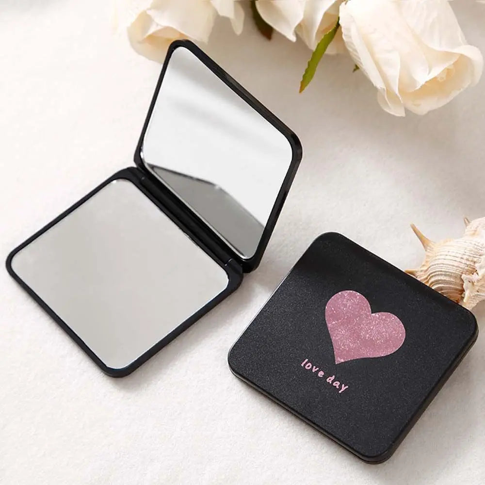 Hand Mirrors Gift Dressing Mirror Pocket Cosmetic Mirror Foldable Vanity Mirror Double-sided Compact Mirror Mini Makeup Mirror