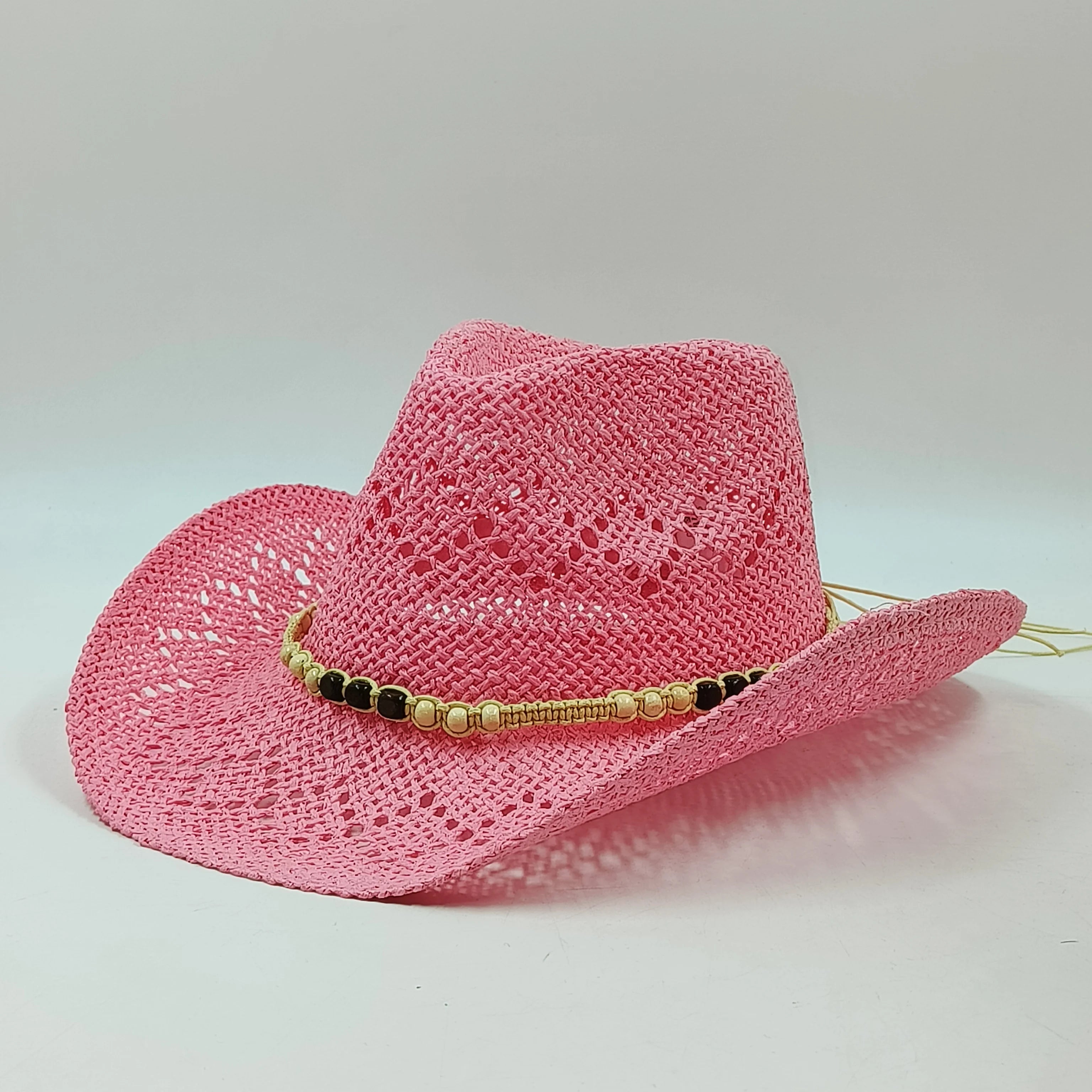 Western Cowboy Straw hat women Fashion Large Brim straw hat Party Outdoor summer cowboy Sunshade Jazz Hat sombrero vaquero hombr