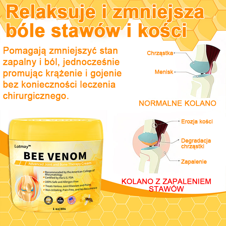 [🏆 Za pobraniem 🏆]💎Lotmay™ krem z jadem pszczelim do zaawansowanej terapii stawów i kości (ekstrakt z pszczoły nowozelandzkiej, specjalistyczny na schorzenia ortopedyczne i bóle stawów)💎
