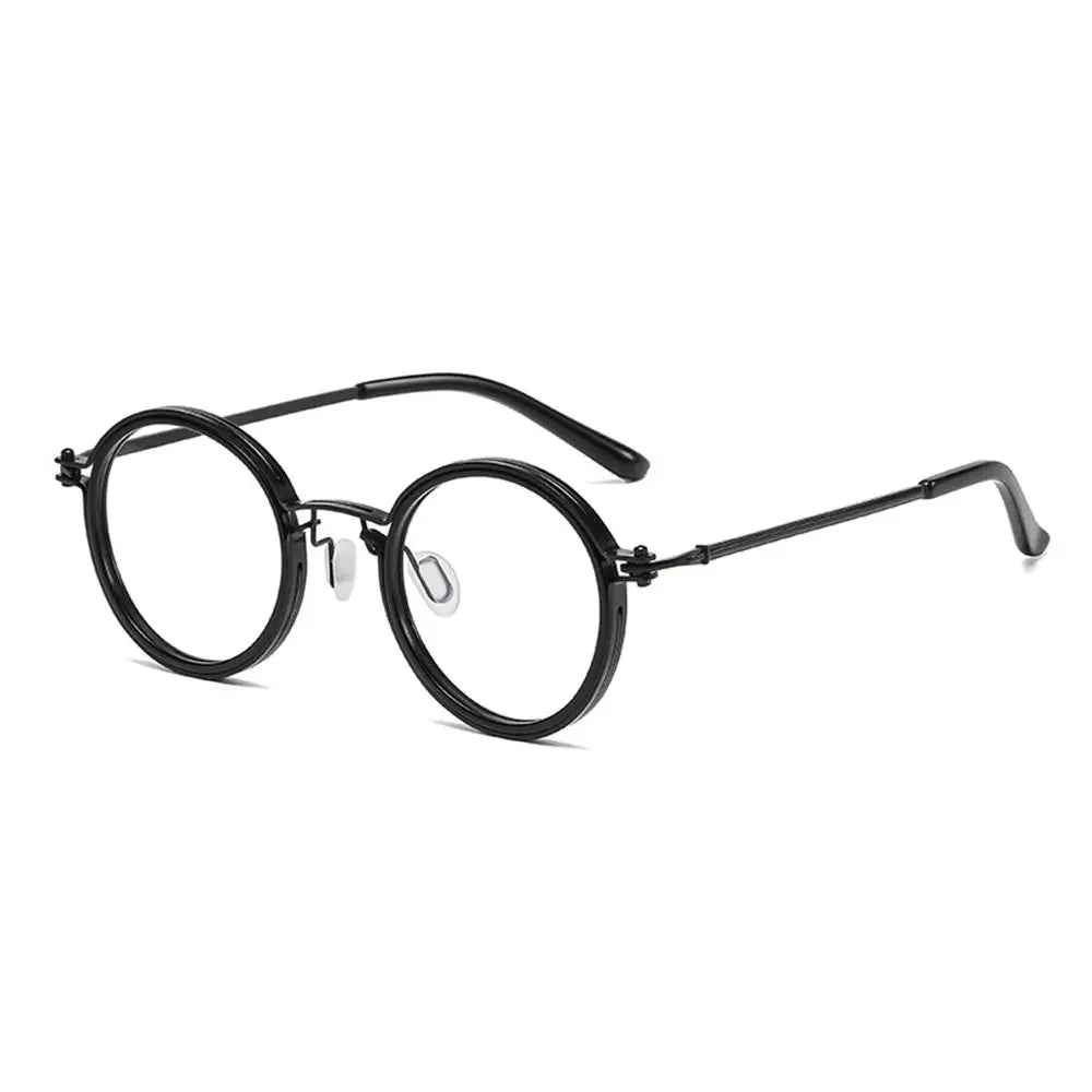 Retro Round Anti Blue Light Glasses Men Women Office Computer Goggles Metal Frame Fashion Optical Myopia Eyewear Read Eyeglasses