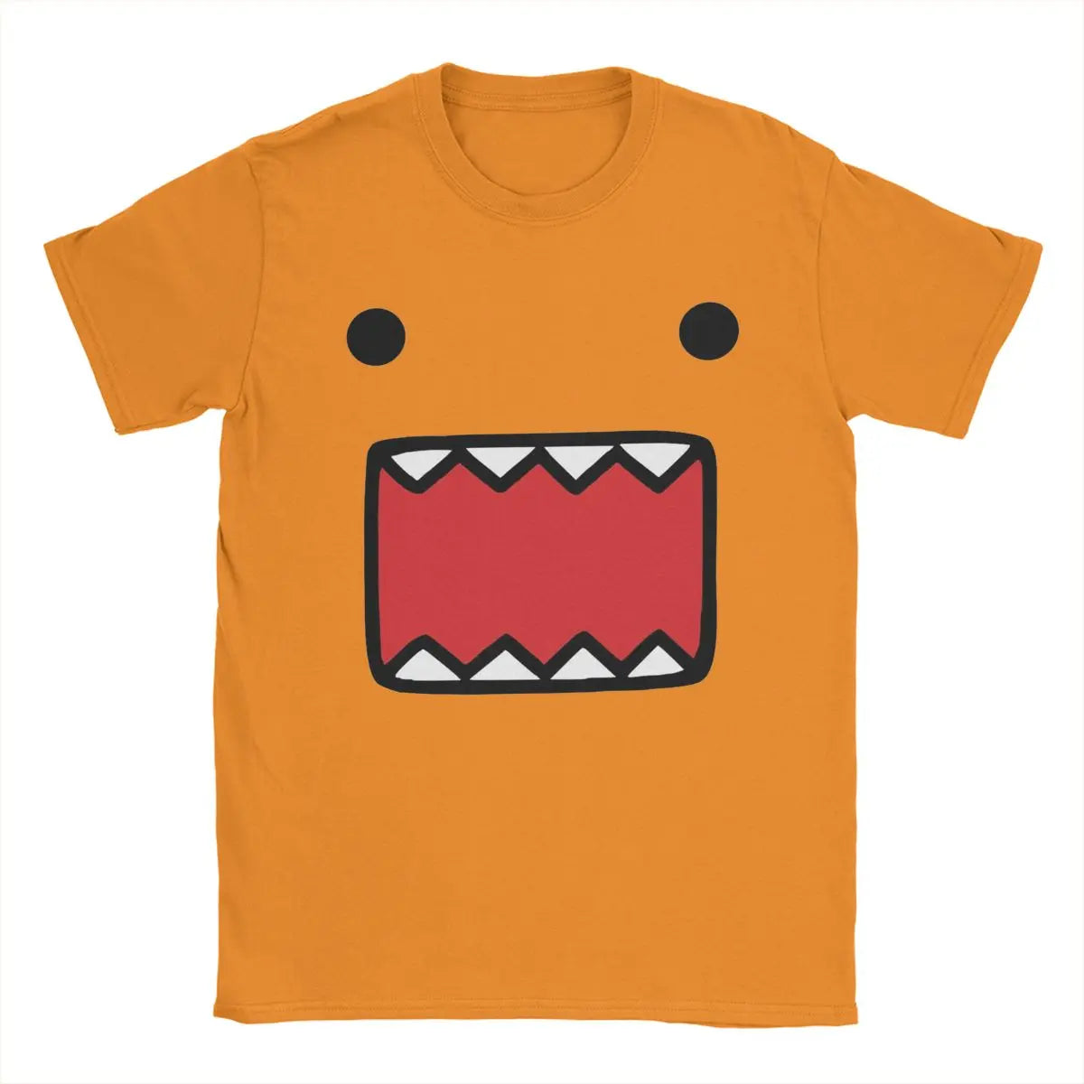 Domo Kun Doll Face T Shirts Men's Cotton Crazy T-Shirts Crew Neck Tee Shirt Short Sleeve Tops Adult