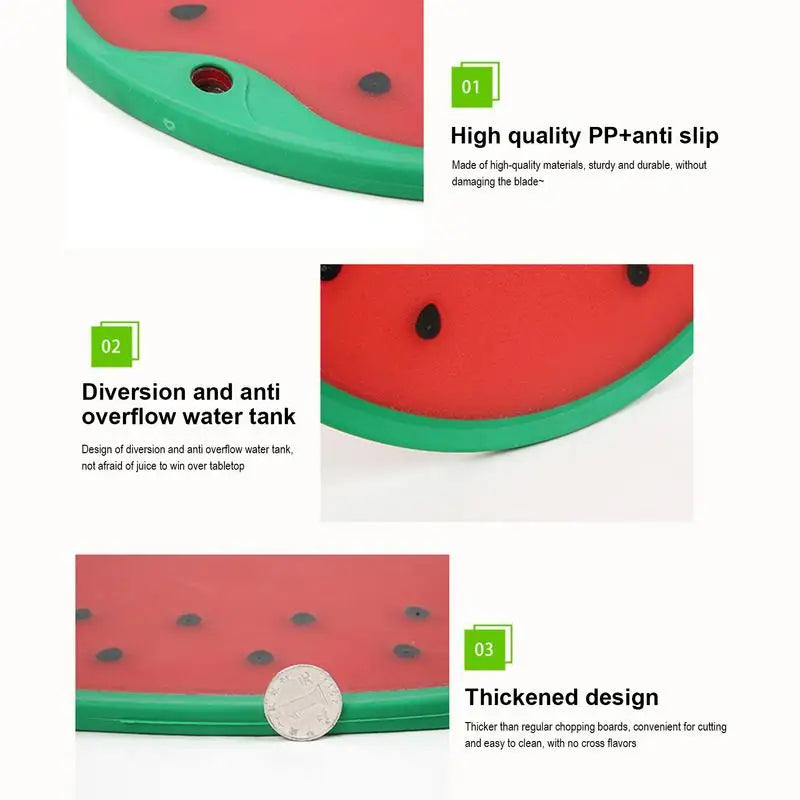 Watermelon Shape Chopping Board Vegetable Board Plastic Cutting Board for Home Vegetable Fruits Meat Cutting Accessories