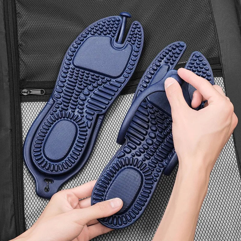 Men And women Cloud Slippers 39 Eva Foldable Travel Hotel Massage Flip Flops Summer Shose Happy Flops Bathroom Shoes Dames 2024