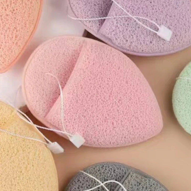 Natural Exfoliating Face Wash Cleansing Puff Flutter Sponge Deep Remover To Black Headband Cosmetic Sponges Facial Clean Tool