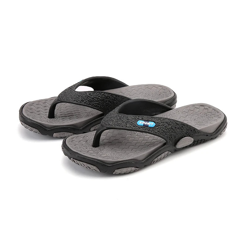 Trend Summer Men Slippers Flip Flops Beach Sandals Non-slip Casual Flat Shoes Slippers Indoor House Shoes for Men Outdoor Slides