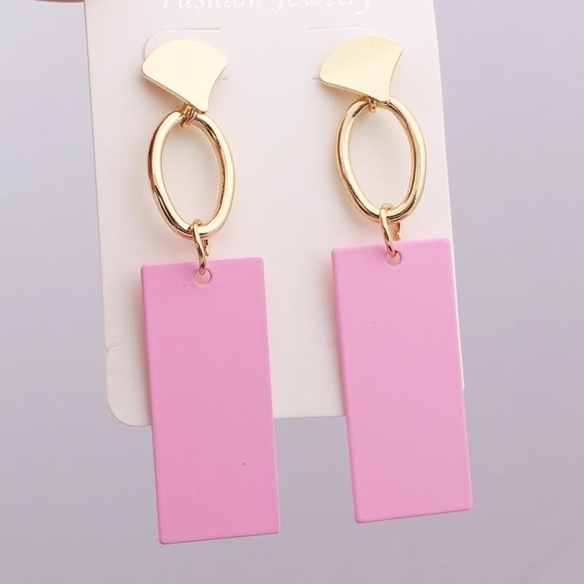 Geometric-shaped drop earrings
