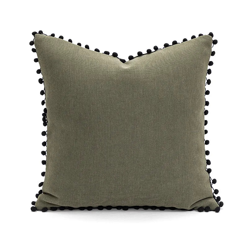 Nordic Green Light Luxury Pillow Cover Decorative Modern Minimalism Pillow Cases Home Living Room Sofa  Bedhead Cushion Covers