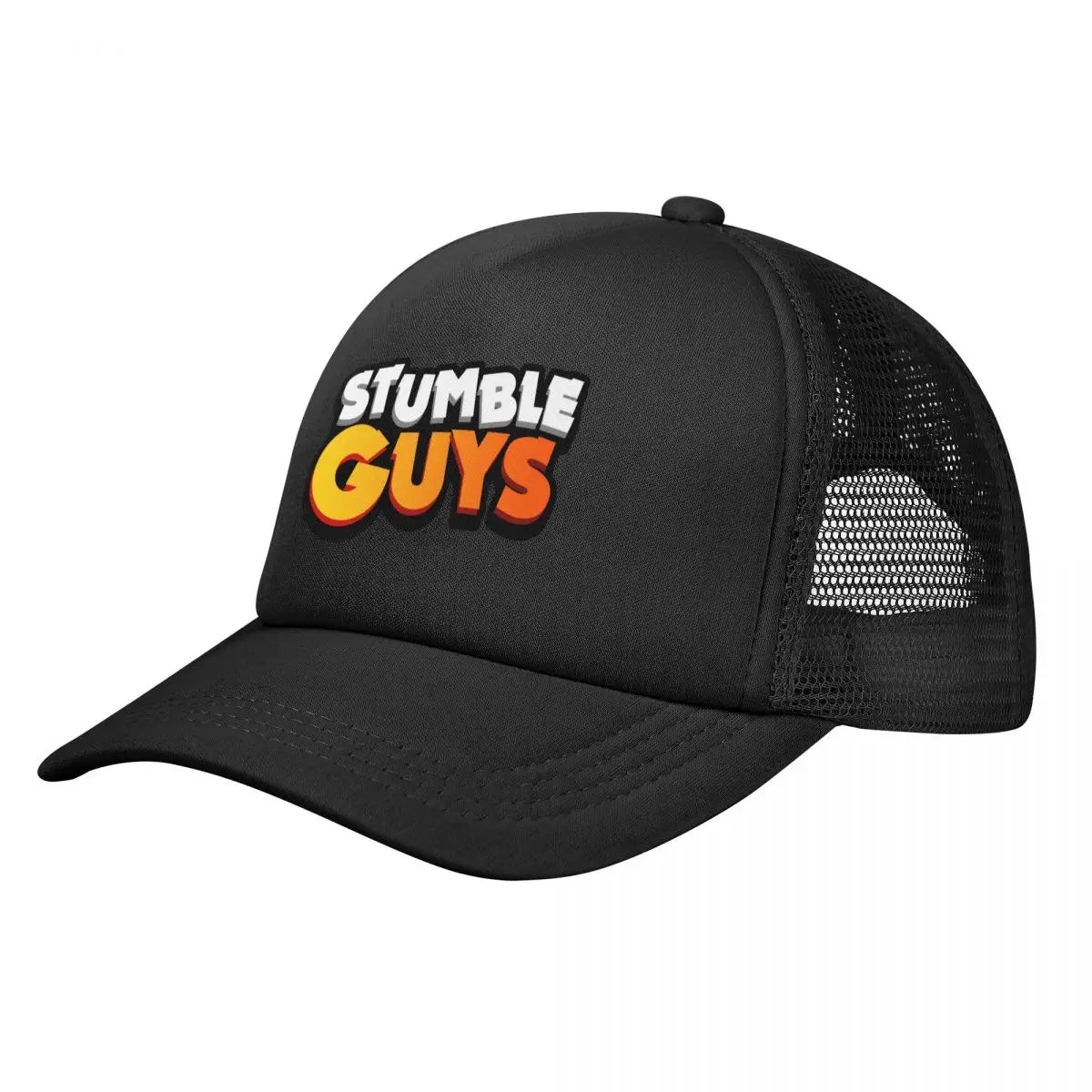 Stumble Guys Cartoon Mesh Baseball Cap Adult Hip-Hop Trucker Hat Game Dad Hat Breathable Polyester Sun Hats Summer Trucker Cap