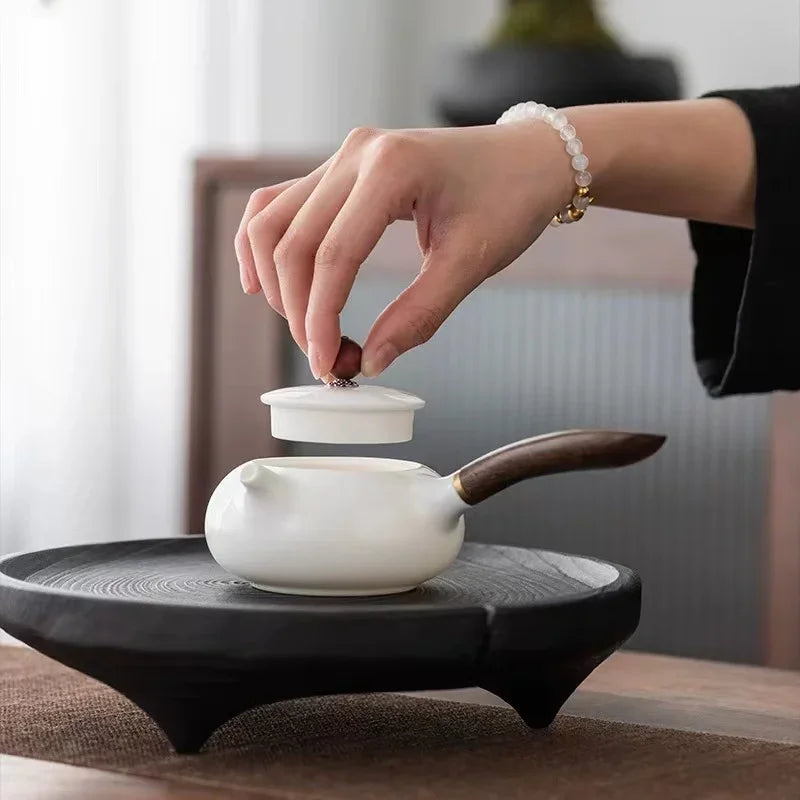 Household Ceramic Kung Fu Teapot Side handle pot  Longdan Pot Xishi Pot Bubble Teapot