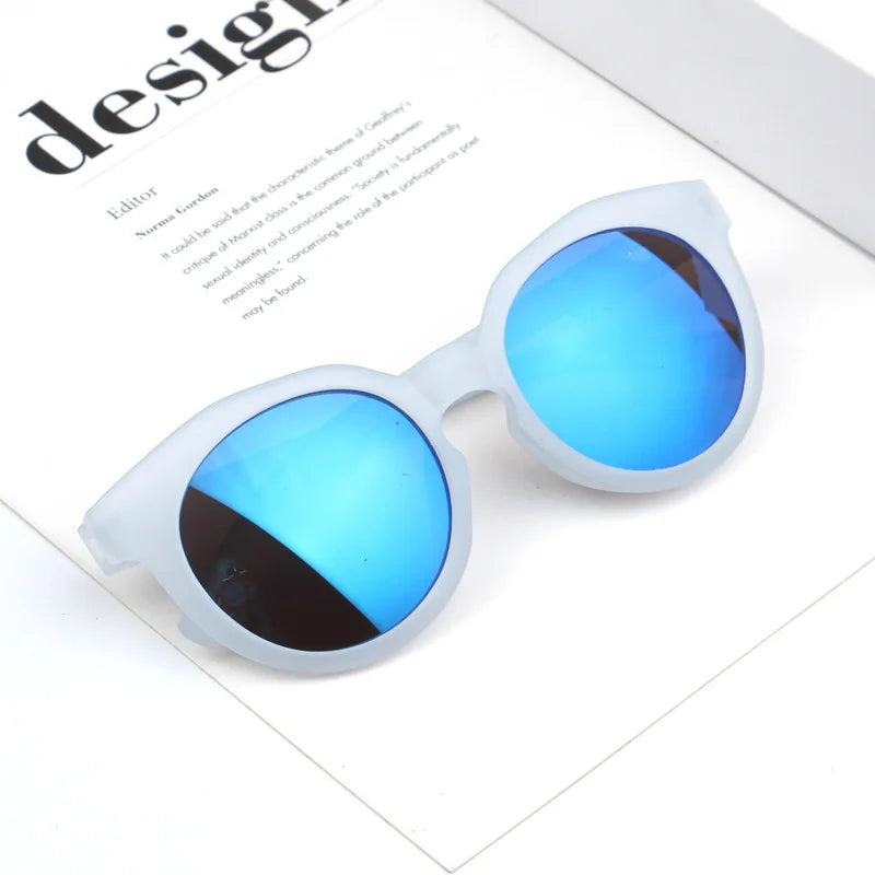 Fashion Round Frame Kids Sunglasses Candy Color Children's Sunglasses Anti-uv Baby Sun-shading Eyeglasses For Girl And Boy UV400