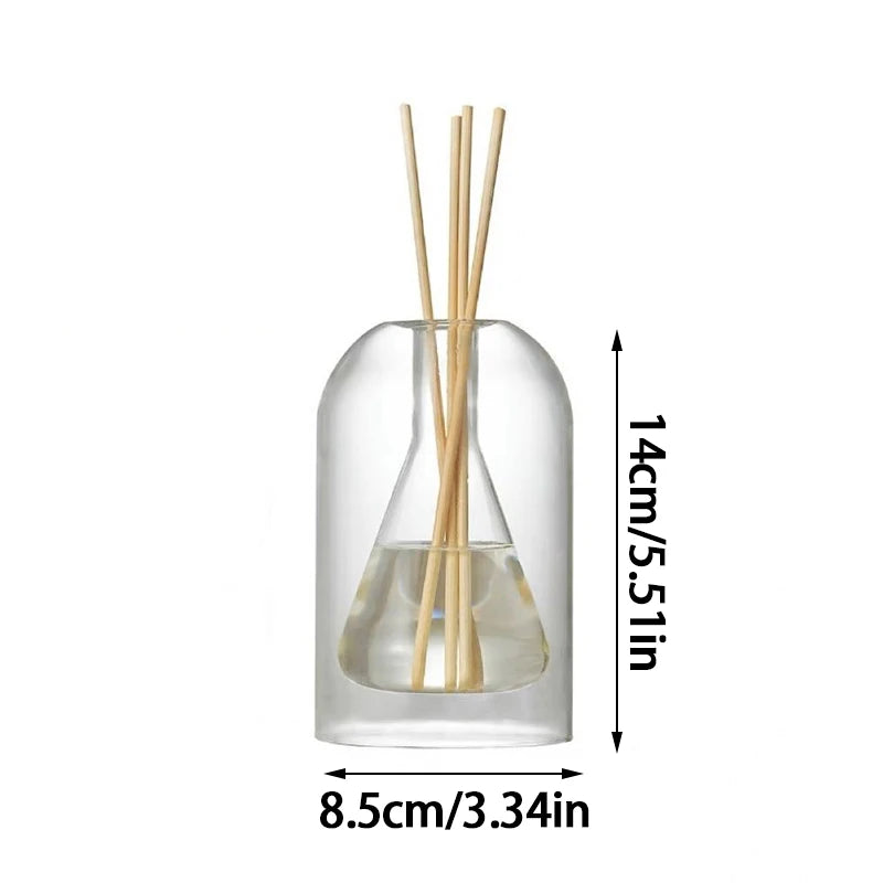 130ml Aromatherapy Diffuser Bottle Gifts Glass Container Reed Diffuser Essential Oil Bottle with Fragrance Stick