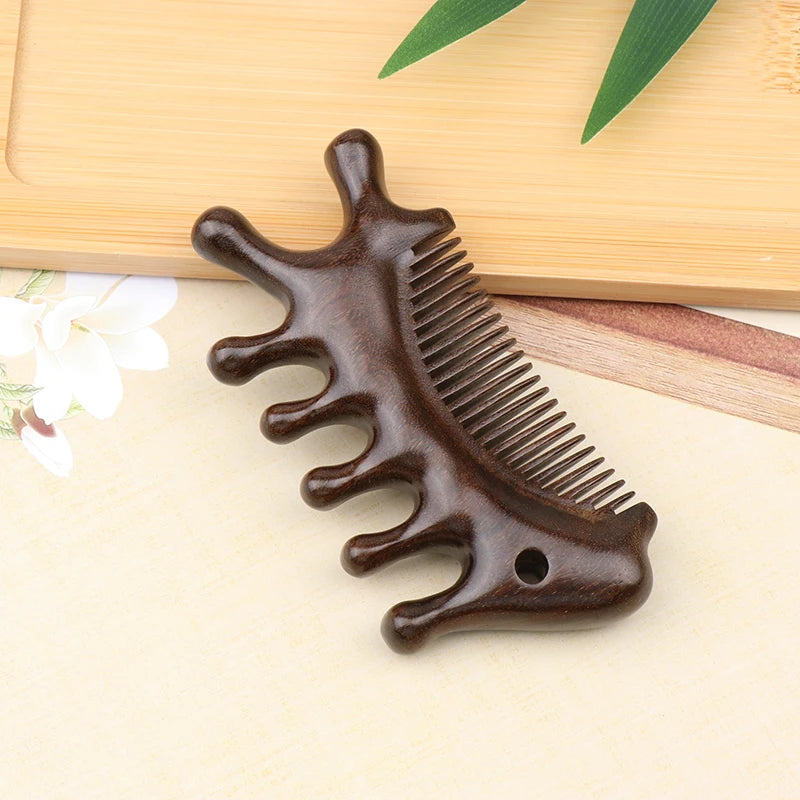 Sandalwood Massage Comb Head Neck Nose Cheeks Hair Multifunctional Massage Comb Body Meridian Comb