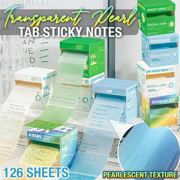 Transparent Pearl Tab Sticky Notes (126 Sheets)