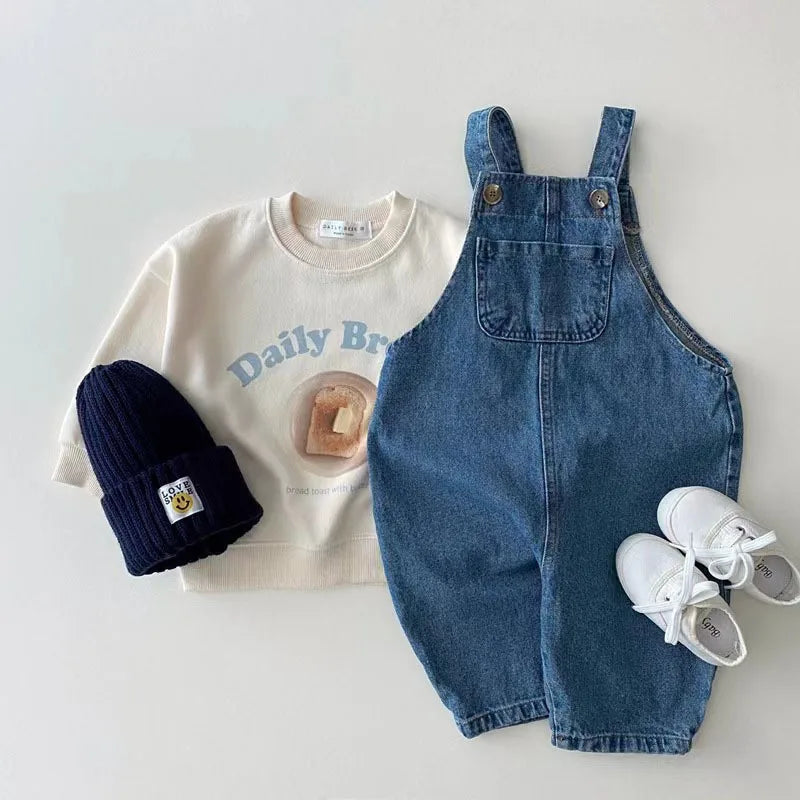 2023 Spring New Baby Boy Trousers Solid Infant Overalls For Boys Girls Clothes Kids Casual Loose Pants