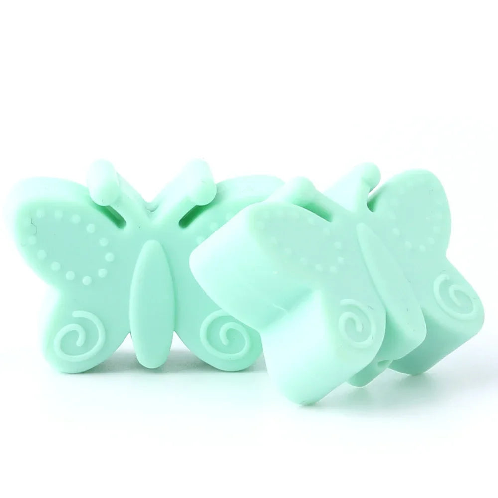 10pcs Silicone Beads Heart Bow Shape Accessories Silicone Holder Clip  Pen Decor Chain Making Focal Accessories Jewelry