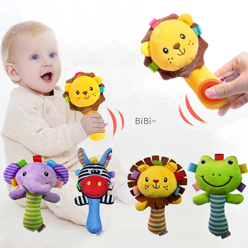 Baby Games Plush Rattle Toys For Babies Newborn Cartoon Stuffed Animals Rattle Toys Baby Crib Hand Bell Baby Toys 0 12 Months