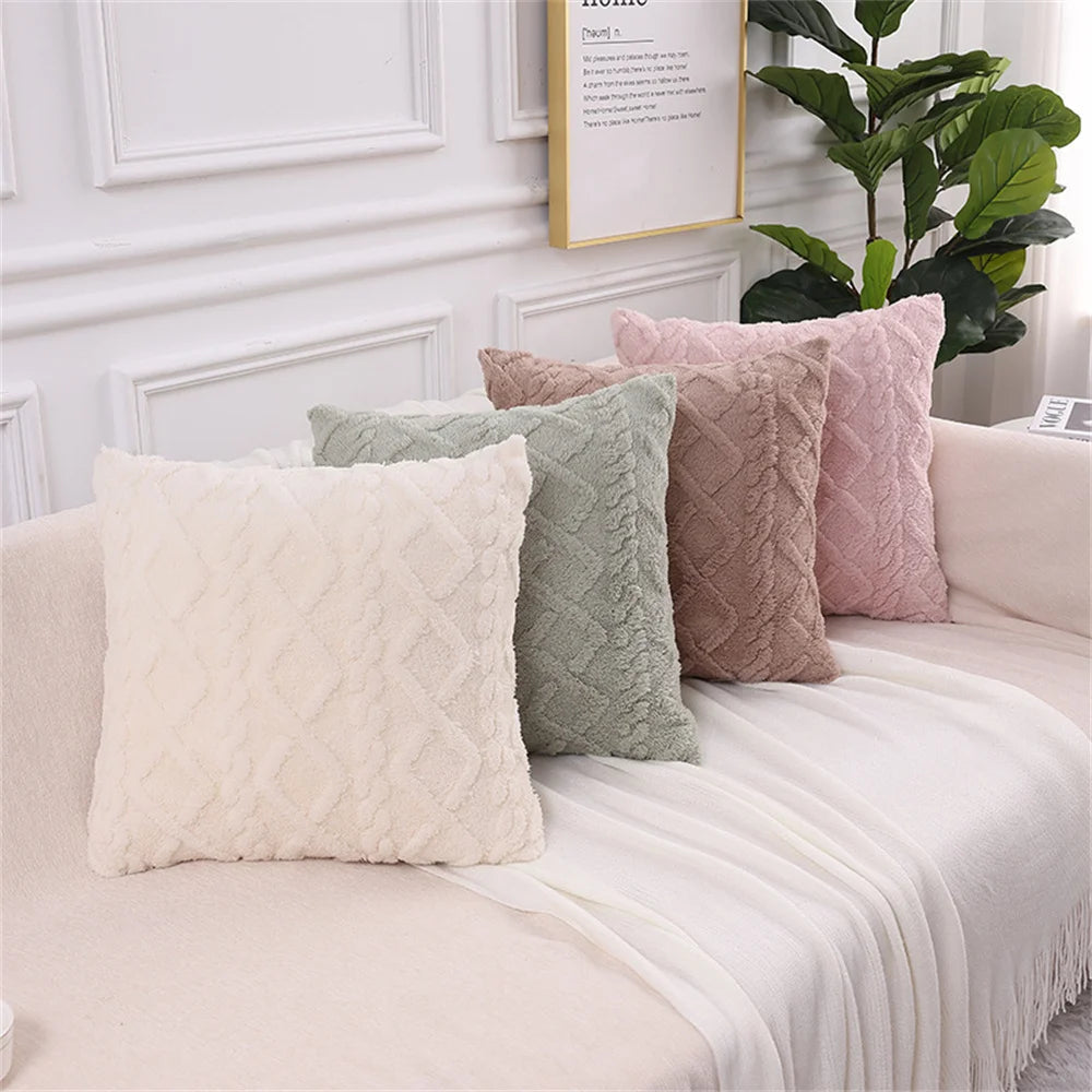 Olanly Throw Pillow Cover Cotton Couch Cushion Cover 45x45cm Sofa Pillowcase Solid Home Living Bedroom Decor Pillow Case 50x50