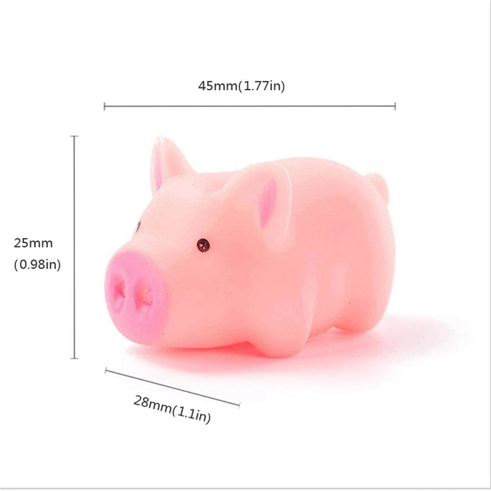 Pet Toy Cute Pink Pig Squeeze Squeaky Sound Soft Rubber Mini Toy Chew Interactive Games Training Funny Toy Pet Supplies 10pcs