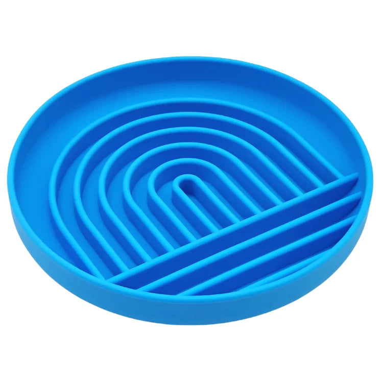 Pet supplies Slow Food  Bowl Cat Anti-Knockover Anti-Slip Food Bowl Puppy Anti-choking Silicone Toy Food Plate