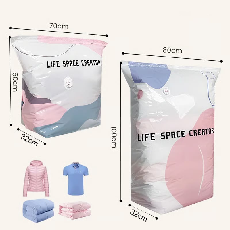 📦 Large-Capacity Vacuum Bags – No Pump Needed! 💕