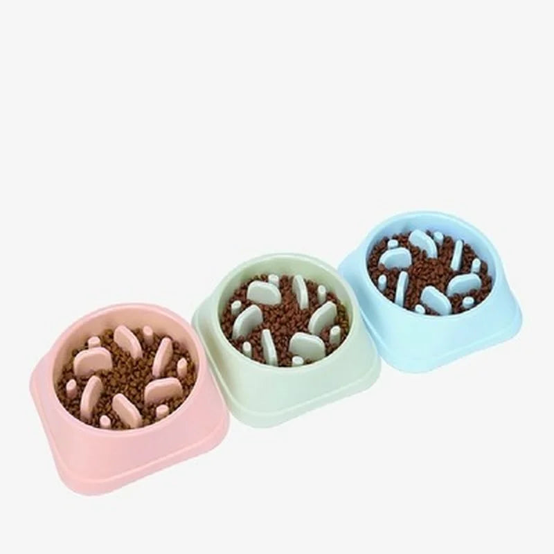 Hot Sale New Pet Dog Bowls Slow Feeder Plastic Anti Choking Puppy Cat Eating Dish Bowl Anti-Gulping Food Plate Dog Food Bowl Dog