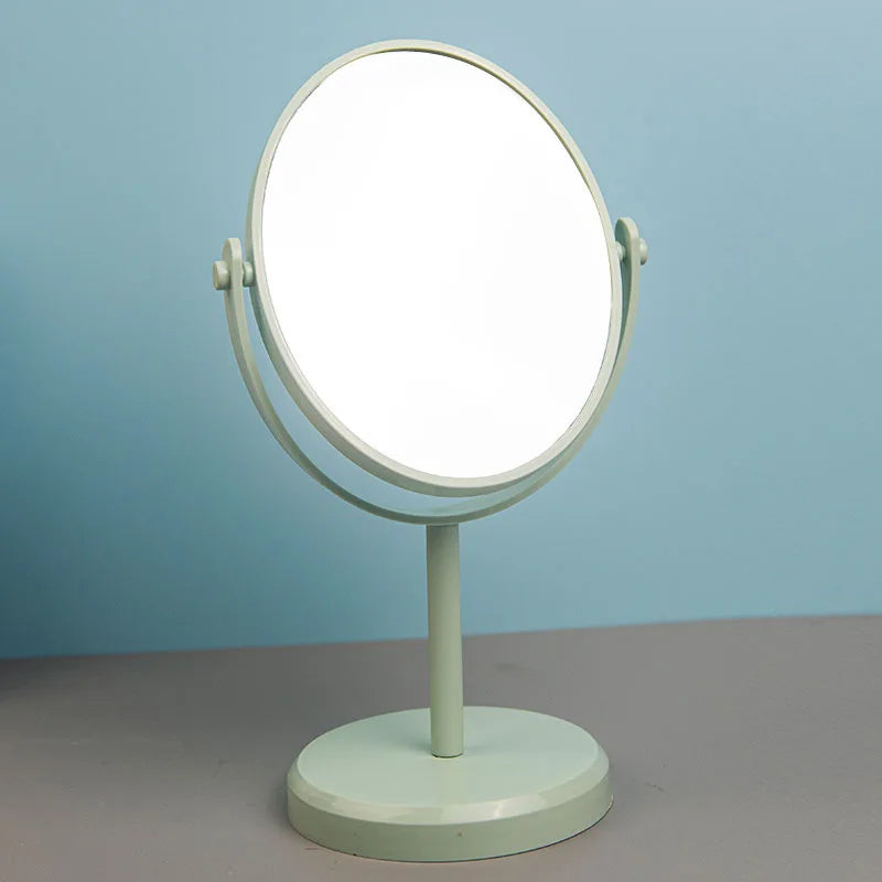 Desktop Makeup Mirror Girls' Dressing Table Stand Mirror Single-Sided Rotatable Vanity Mirror Exquisite Charm Women's Gift