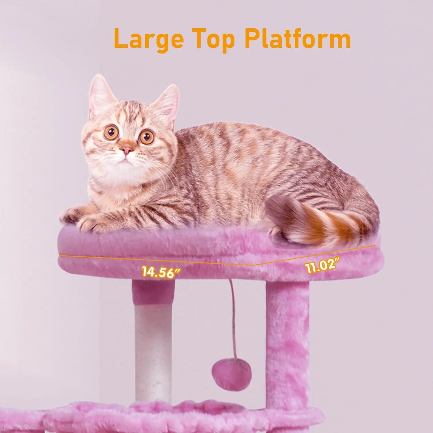 Cat Tree Tower Condo with Sisal Scratching Post, Indoor Cat Furniture with Hammock Perch