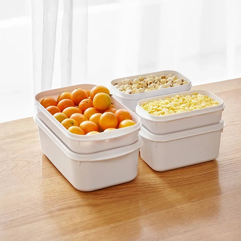 &Refrigerator storage box special sealed box home kitchen multi-function plastic box with lid food Organizer Microwave available