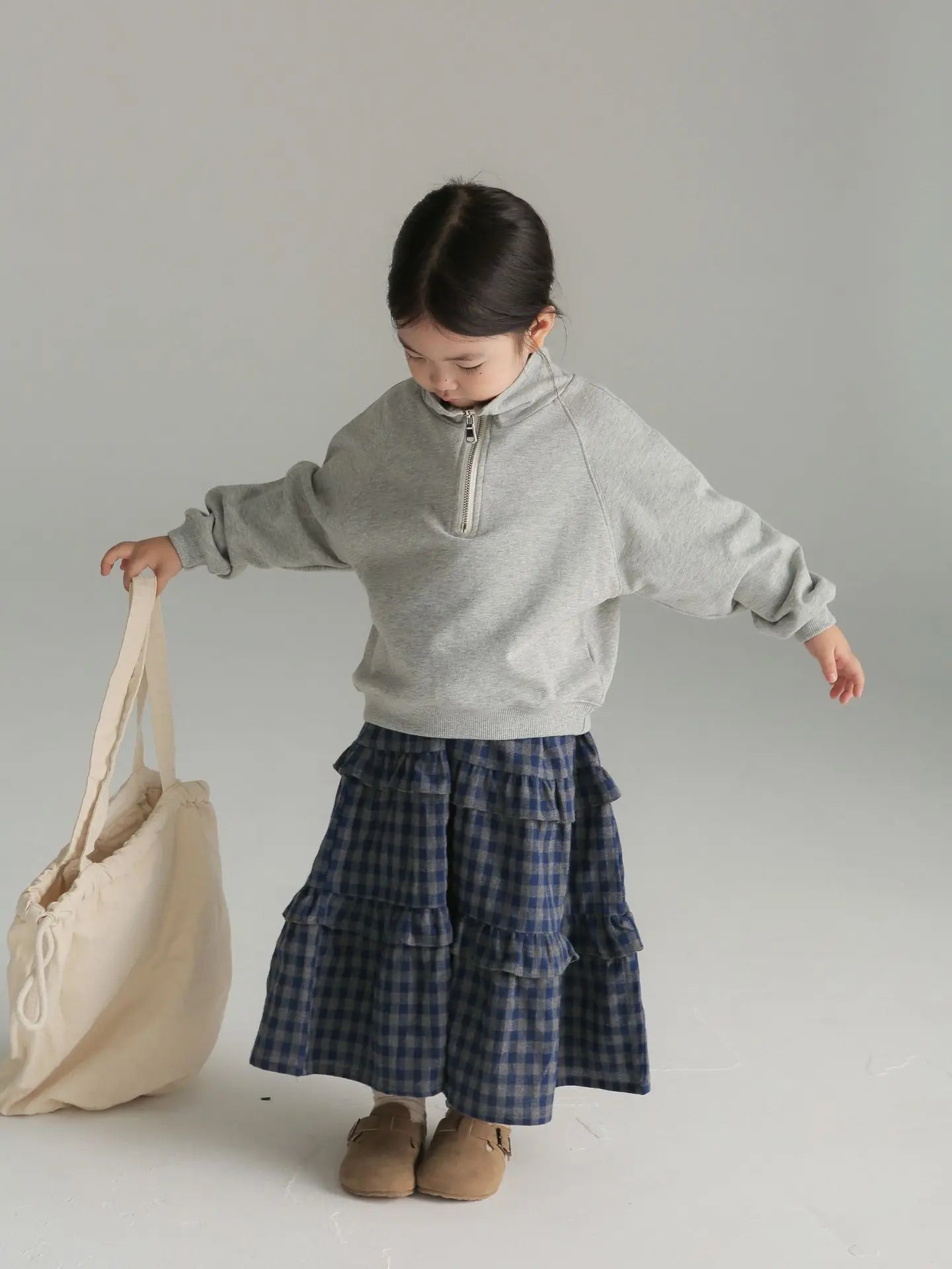 Mother Daughter Matching Clothes  Autumn 2024 Kids' Skirt Children's Clothing Girls' Plaid Skirt Parent-Child Dress
