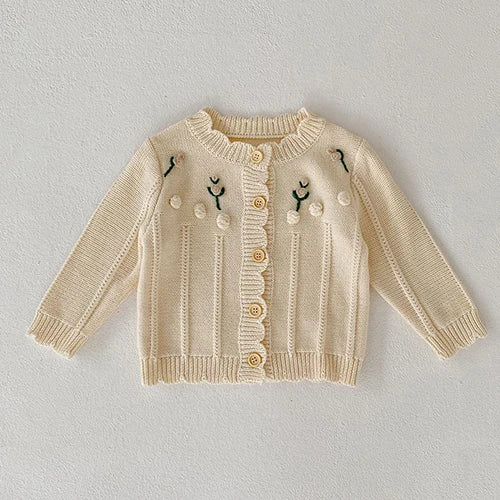 Autumn Spring Newborn Baby Girls Knitting Clothing Set Plaid Long Sleeve  Cardigan Coat+Sleeveless Rompers Children Clothes Suit