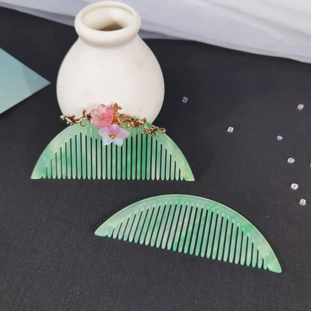 Acetic Acid Acetate Hair Comb Hairpin Flower Chinese Style Chinese Style Hair Stick Hair Sticks for Buns Imitation Jade