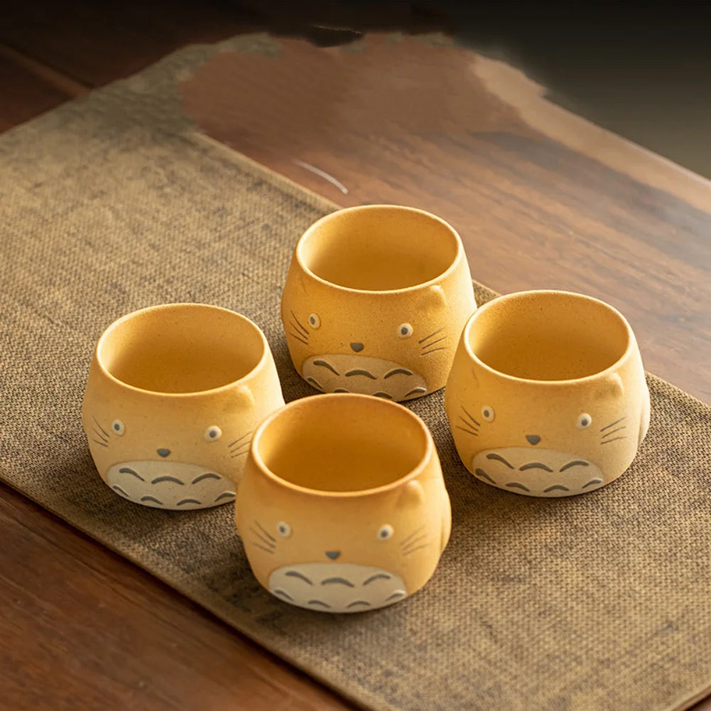 Cute Cartoon Cat Coffee Espresso Cup CeramicHousehold Rough Pottery Teacup 100ML