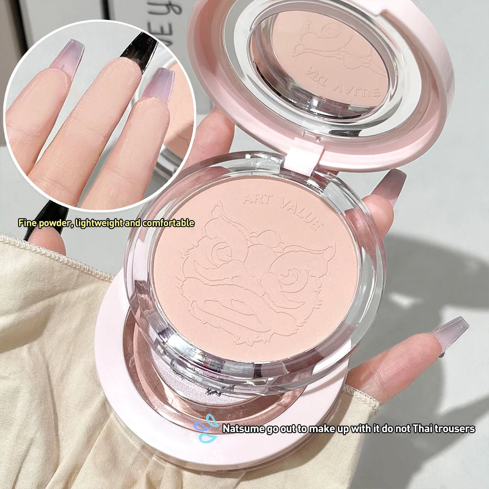 Matte Oil Control Pressed Powder Waterproof Moisturizing Lasting Face Make-up Setting Powder Brightening Concealer Cosmetics